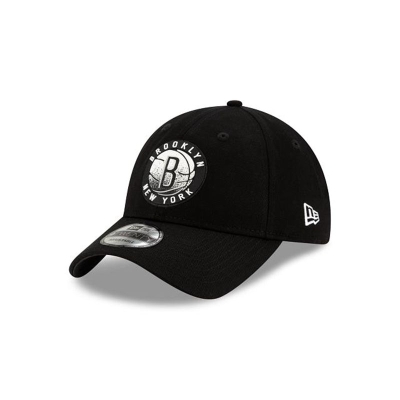 Brooklyn Nets Gorra | New Era NBA Back Half 9twenty Adjustable Cap Mexico - Negros